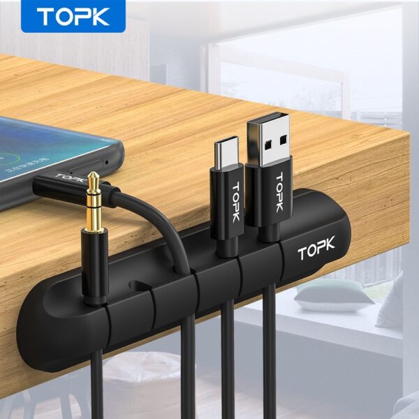 Silicone USB Cable Winder Desktop Cable Organizer Management - Image 5