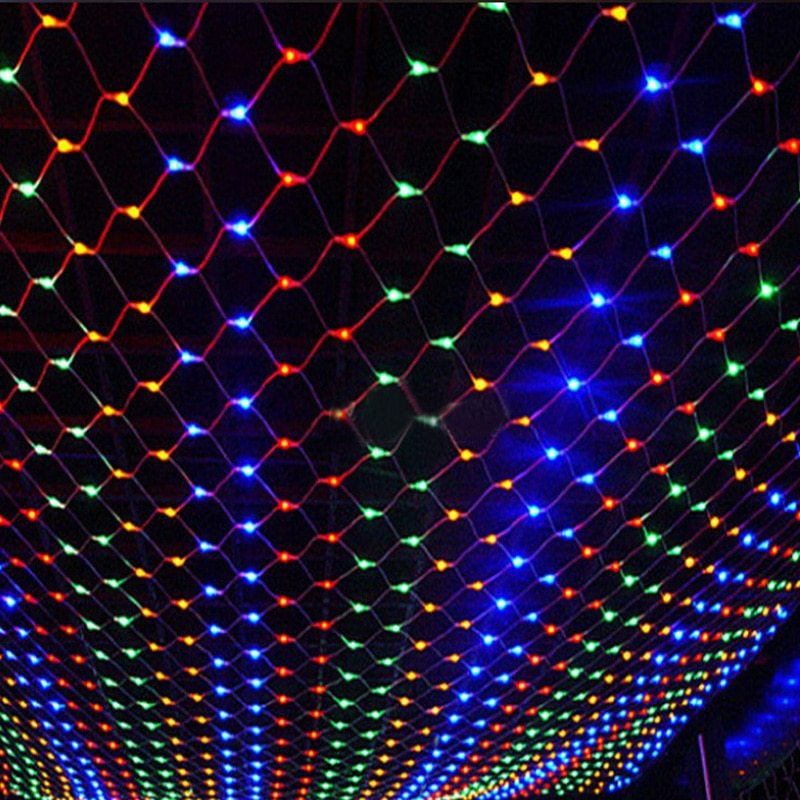 Led lights string lights outdoor waterproof fishnet lights full of stars paved holiday lights wedding ins decorative lights
