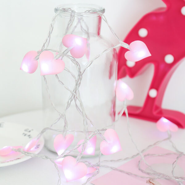 Led Lights Curtain Lights Fabric Peach Heart String Lights - Image 5