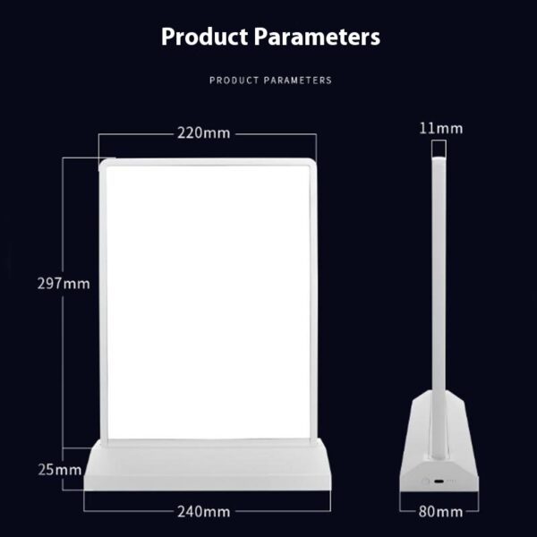 Rechargeable Vertical Desktop Advertisement Lamp Box - Image 3