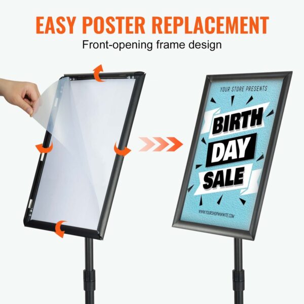 Poster Stand, Heavy-Duty Floor Standing Sign Holder - Image 4