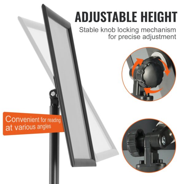 Poster Stand, Heavy-Duty Floor Standing Sign Holder Metal Base Display - Image 7